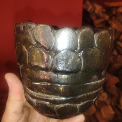 Valley Farm stoneware tumbler with stacked stone pattern - Image 2 of 3