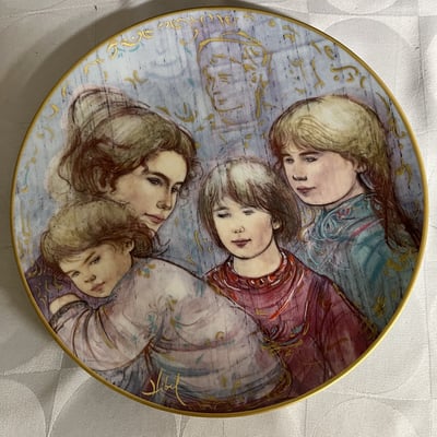 Two Edna Hibel The World I Love Limited Edition Plates - Image 3 of 6