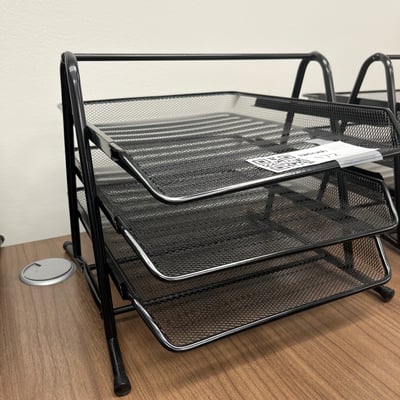 Image #0 for item Black Metal Mesh Desk Organizer Tray 