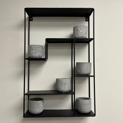 Image #2 for item Two Black Metal Wall Decor with Decorative Pots 