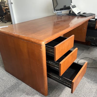 Image #3 for item Wooden Office Desk with Drawers 
