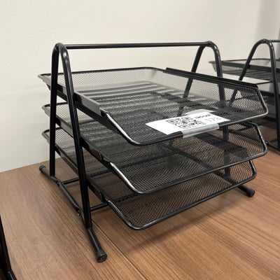 Image #0 for item Black Metal Mesh Desk Organizer Tray 