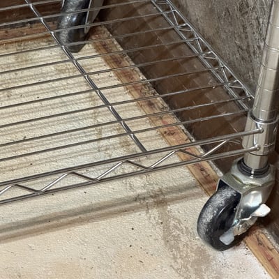 Assorted workshop tools and wheeled shelving cart - Image 1 of 10