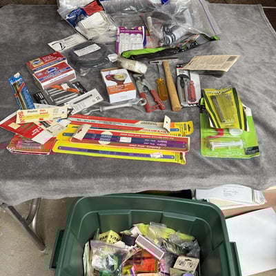 Mixed dinnerware and hardware tools assortment - Image 1 of 6