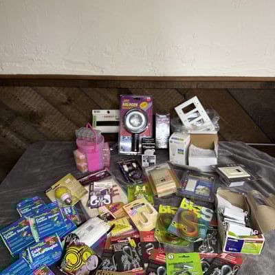 Assorted hardware, fasteners, and electrical supplies - Image 1 of 8