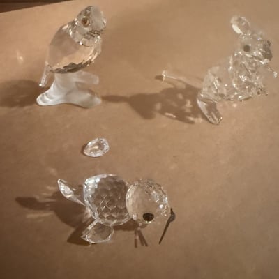 Swarvorski Crystal animal figurines - Image 1 of 7