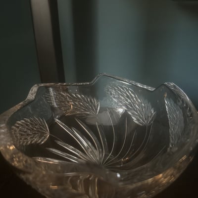 Crystal cut-glass bowls - Image 5 of 9