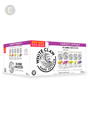 WHITE CLAW VARIETY PACK 30PK 5 FLAVOURS