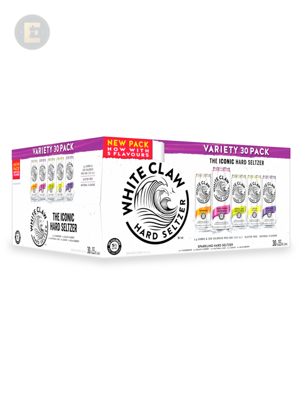 WHITE CLAW VARIETY PACK 30PK 5 FLAVOURS
