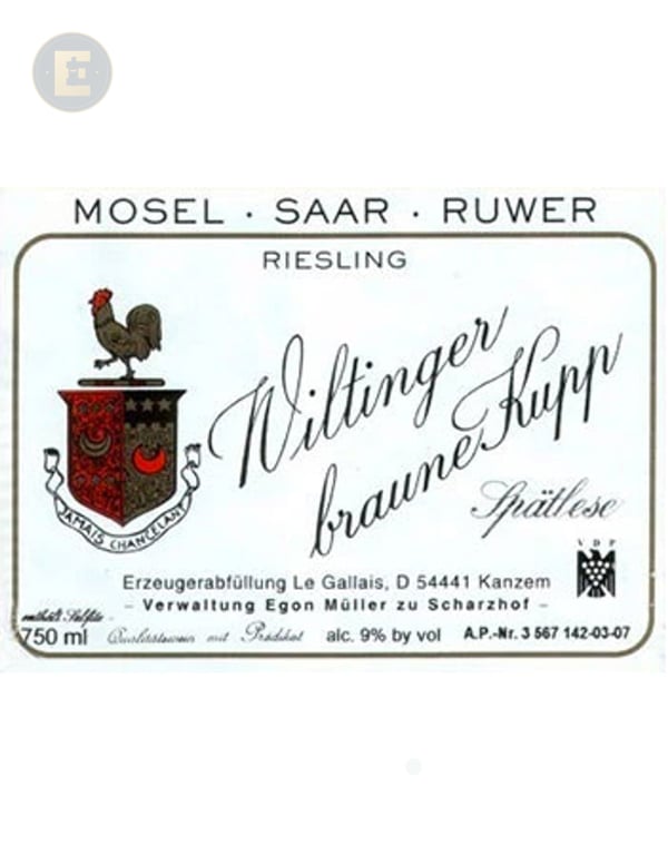 Wiltinger Braune Kupp Riesling Spatlese 750 Ml
