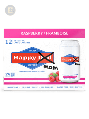 HAPPY DAD HARD SELTZER RASPBERRY 12 PACK