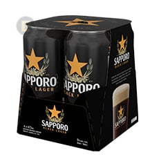 Sapporo Black Lager 4x473mL Can