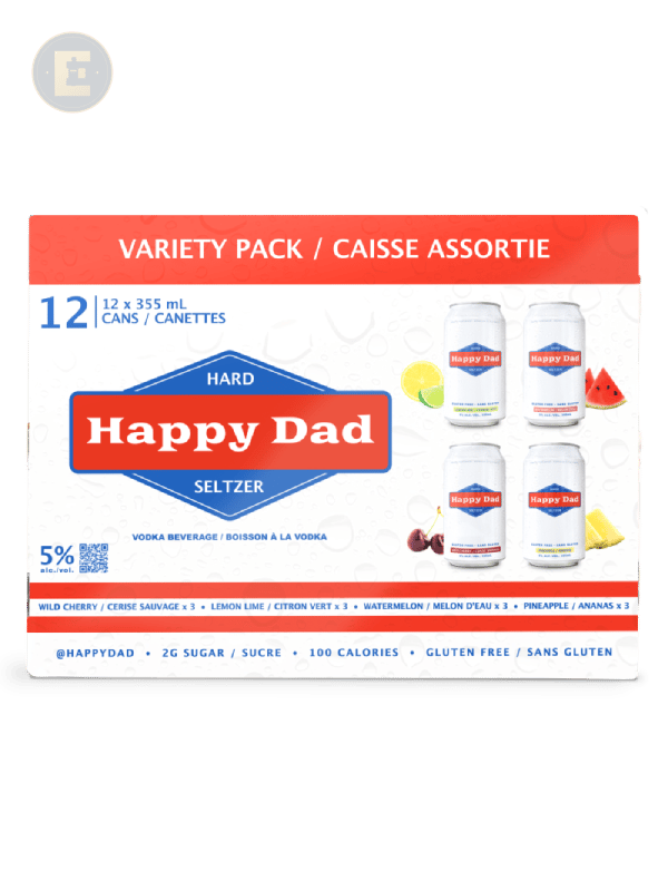 Happy Dad Hard Seltzer Variety Pack 12 X 355 Ml