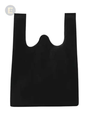 BLACK NON-WOVEN REUSABLE BAGS 12X7X22