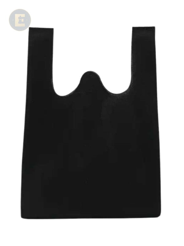 BLACK NON-WOVEN REUSABLE BAGS 12X7X22