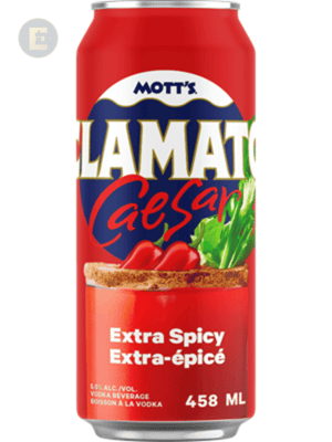 MOTT'S CLAMATO CAESAR EX SPICY 458ML DOM
