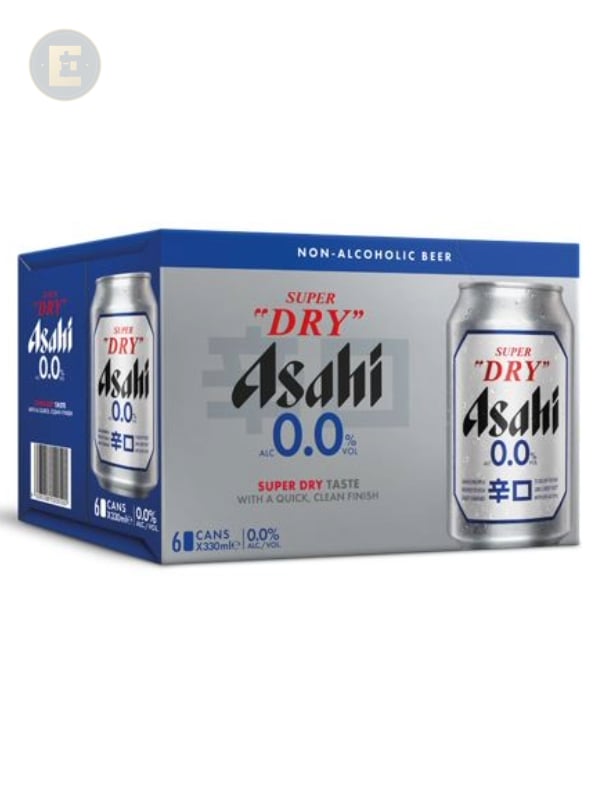 Asahi Super Dry 0.0% 6 X 330Ml Cans 6 X 330 Ml