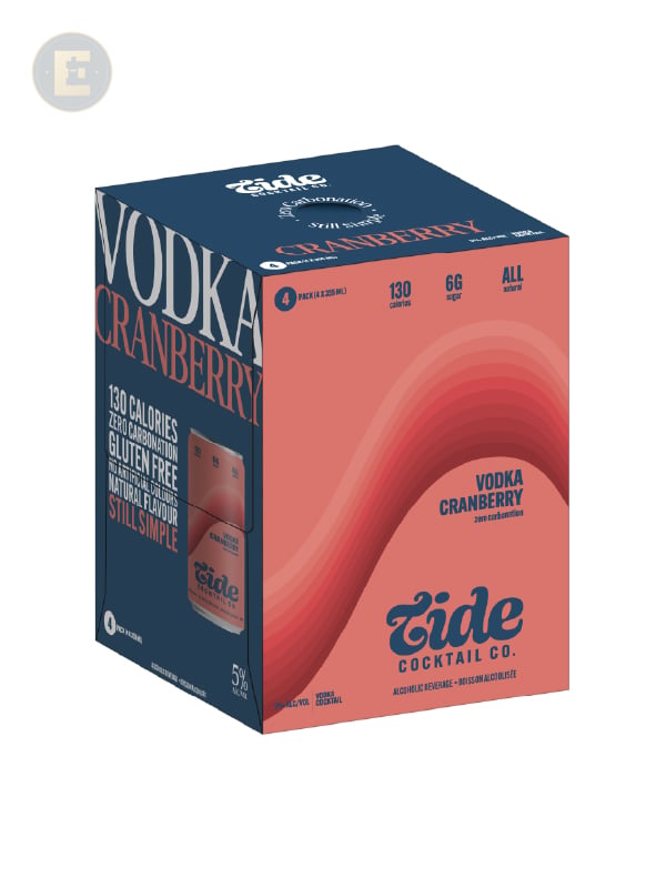 Tide Vodka Cranberry 4X355ml 4 X 355 Ml
