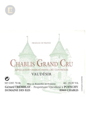 TREMBLAY CHABLIS CRU VAUDESIR           