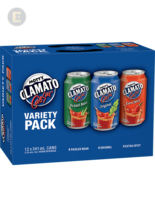 Mott's Clamato Caesar Variety Pack 12 X 341 Ml