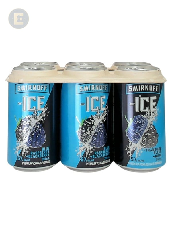 Smirnoff Ice Blue Raspberry & Blackberry 6 X 355 Ml