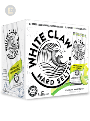 WHITE CLAW NATURAL LIME 6 PACK          