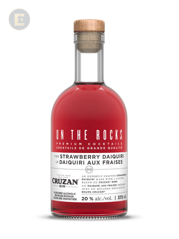 On the Rocks Cruzan Strawberry Daiquiri 375 Ml