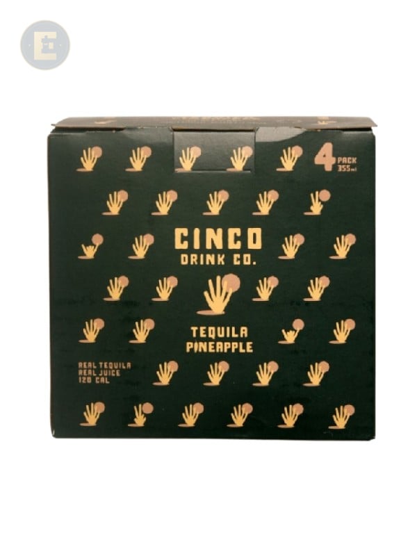 Cinco Drink Co. - Tequila Pineapple 4 X 355 Ml