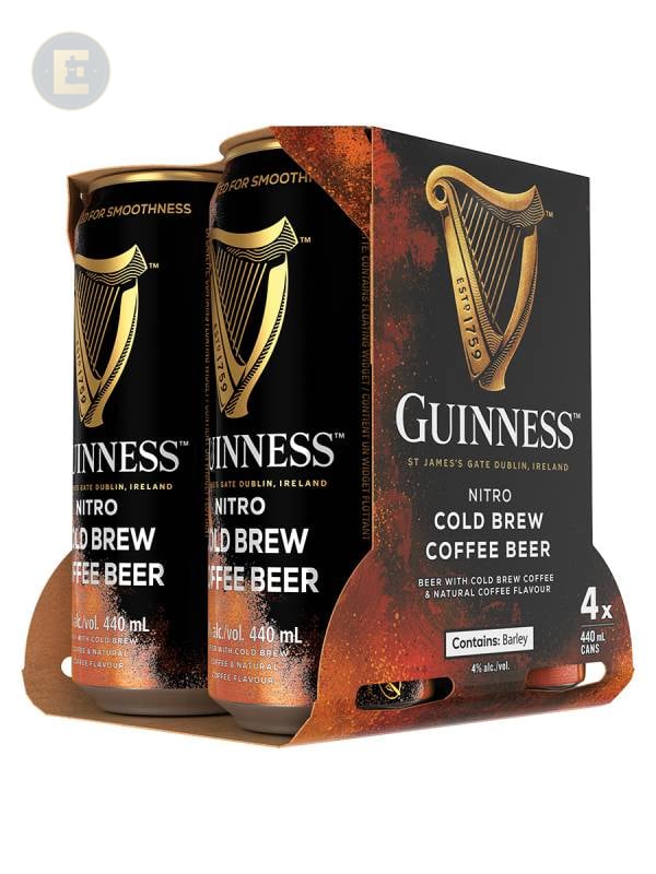 Guinness Nitro Cold Brew Coffee Beer 4 X 440 Ml