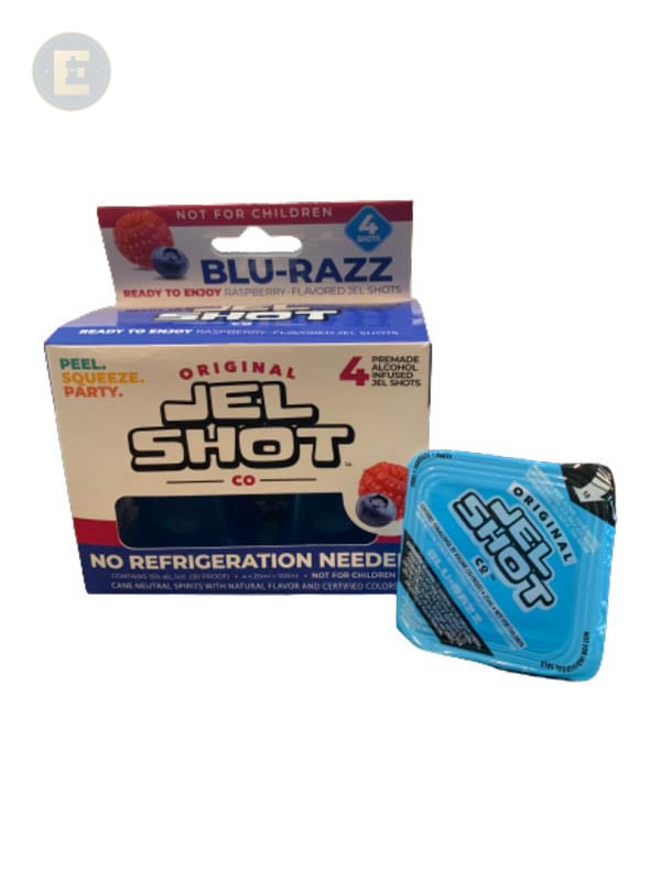 JEL SHOTS-BLU RAZZ 4-PACK