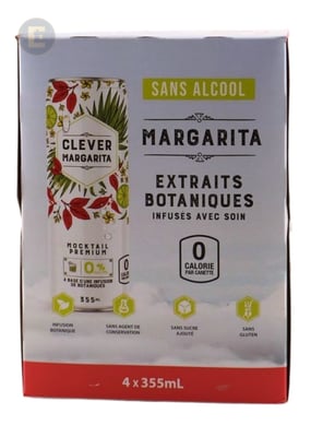 CLEVER N/A MARGARITA ZERO SUGAR 4 PACK  