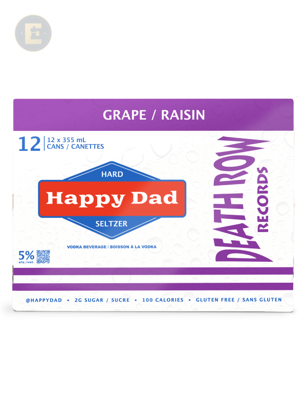 Happy Dad Hard Seltzer Grape 12 Pack 12 X 355 Ml