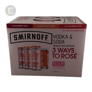 SMIRNOFF VODKA & SODA ROSE VARIETY PACK