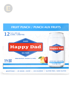 HAPPY DAD HARD SELTZER FRUIT PUNCH 12 PK
