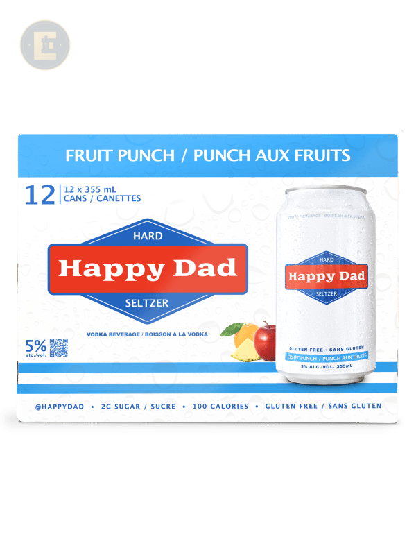 HAPPY DAD HARD SELTZER FRUIT PUNCH 12 PK