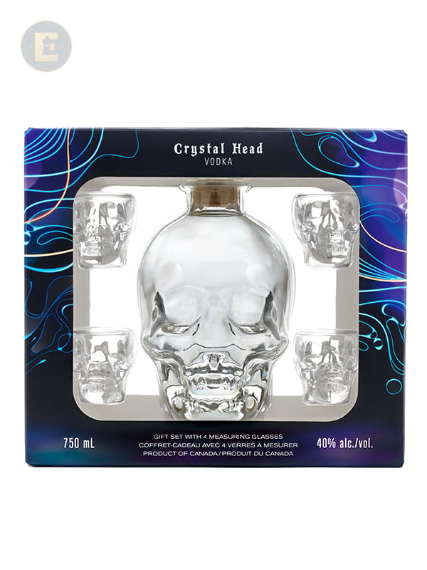 Crystal Head Vodka 4X Mini Shot Glasses 750 Ml