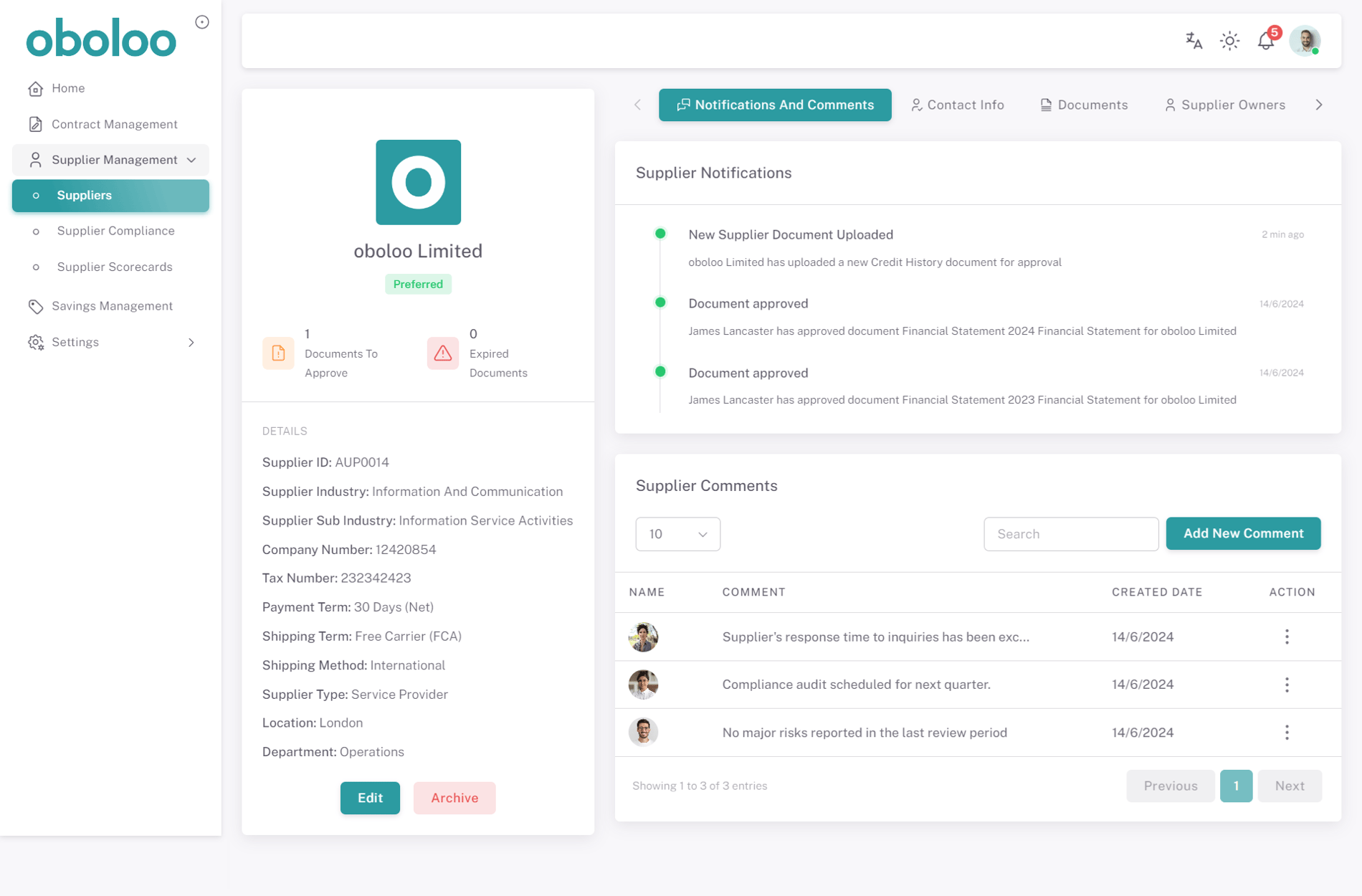 supplier management system