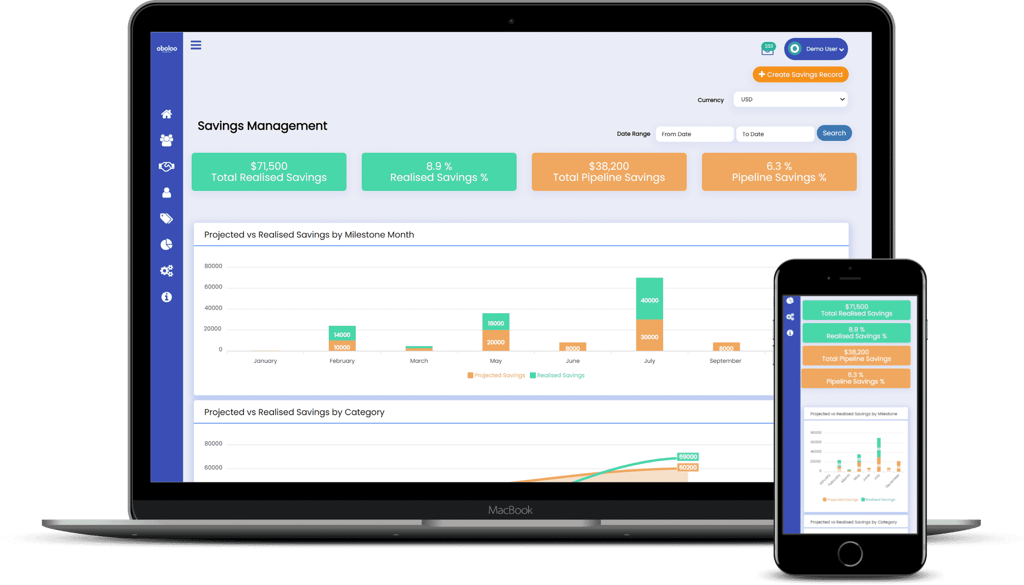 oboloo savings management home page