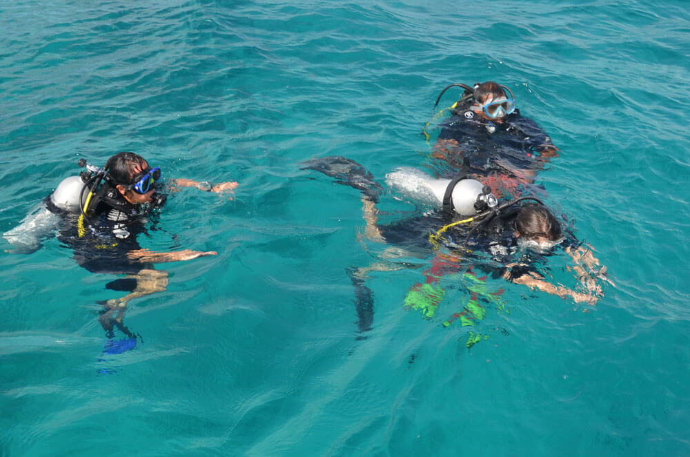 diving