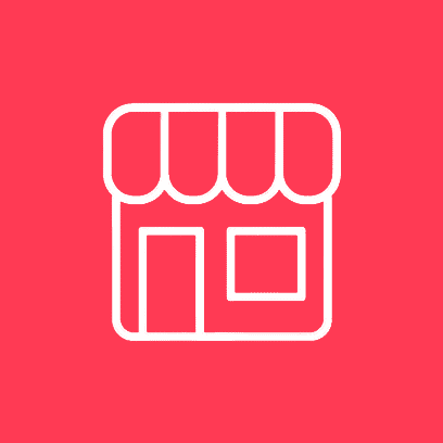 Icon shopping red