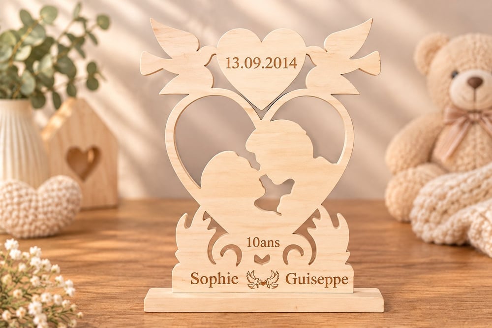 Décoration  de Mariage Personnalisée en Bois
