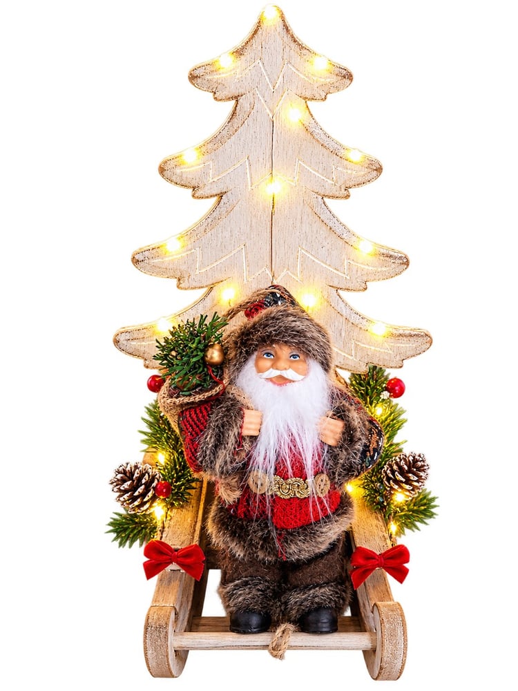 TRAÎNEAUX Père Noël RUSTIQUE