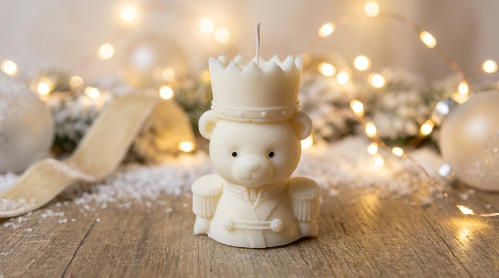 Bougie Ourson de Noël Bio parfumé