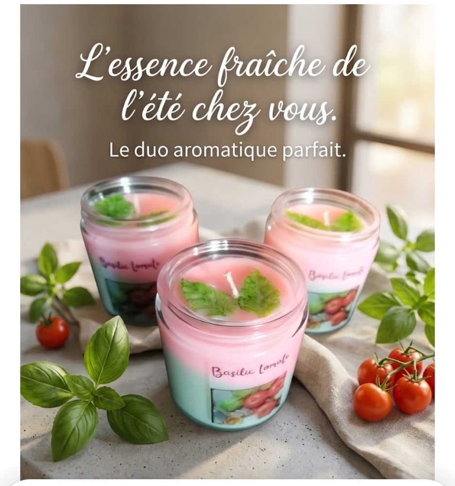 Bougie tomate basilic