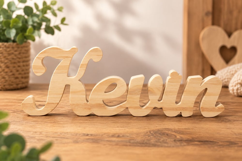 Prénom personnalisé en bois chantourné