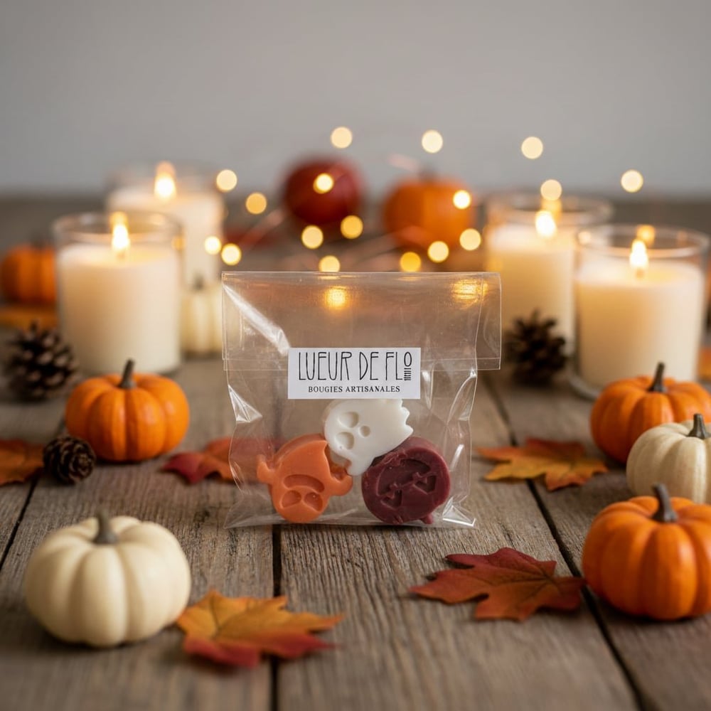 Sachet 3 fondants (bougies) Halloween Bio parfumés