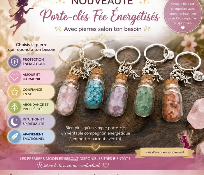 Porte-clés fée énergétisés