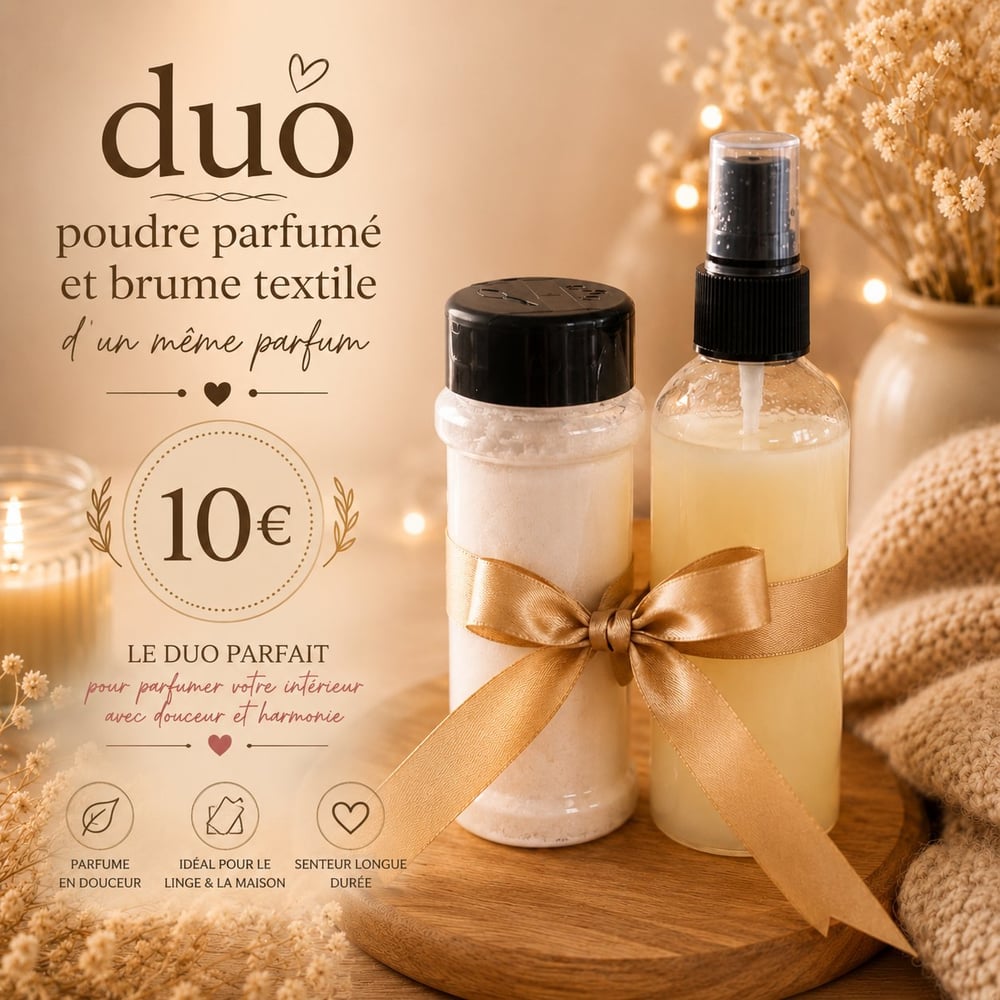 Duo brume textile + poudre aspirateur