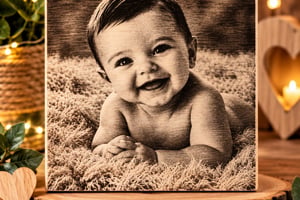 Gravure personnalisée sur bois – 30x30