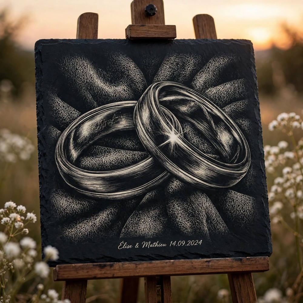 Ardoise Alliances - Amour Éternel